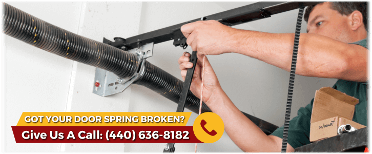Broken Garage Door Spring Strongsville OH